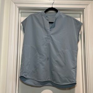 Dusty blue FIGS small Rafaela top